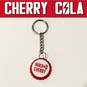 Fallout 4 Nuka Cola Cherry Cap Keychain - 3.5inch Gaming Keychain